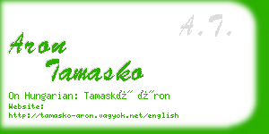 aron tamasko business card